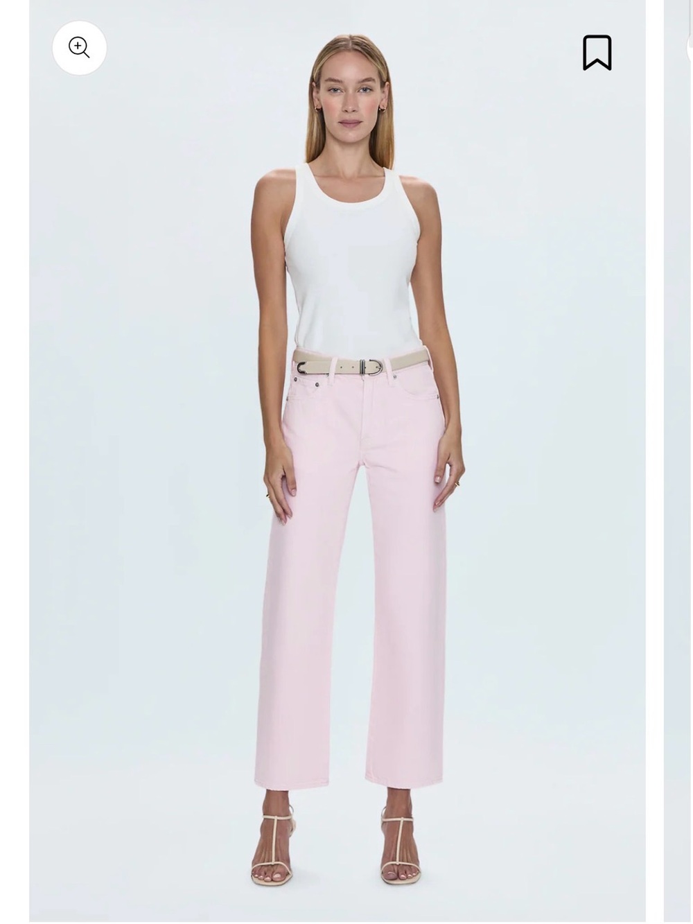 pistola Straight Leg Jeans in Soft Pink